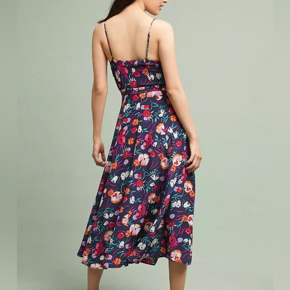 New Anthropologie Yumi Kim Isabeau Silk Dress - Picture 2 of 9